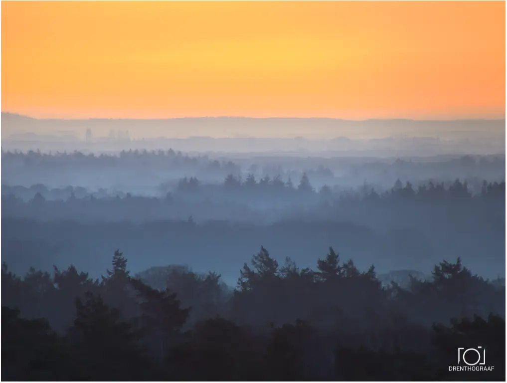 complementaire kleuren bij zonsopkomst